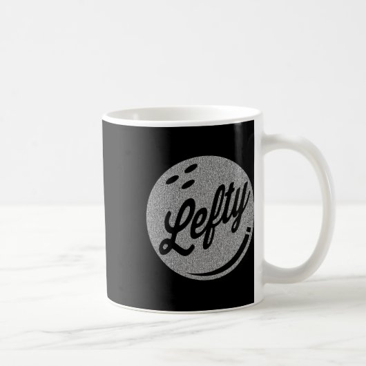 Verlassen Handling Bowler Lefty Bowling Kaffeetasse (Rechts)