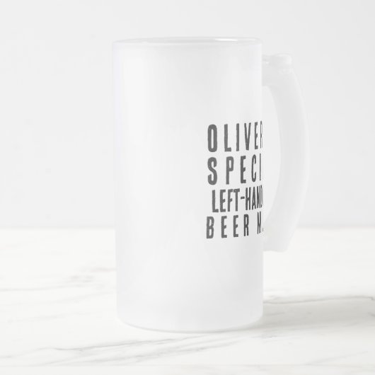 Verlassen handwerkliches Geschenk Funny Mattglas Bierglas (VorderseiteRechts)