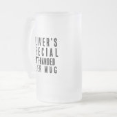 Verlassen handwerkliches Geschenk Funny Mattglas Bierglas (Vorderseite Links)