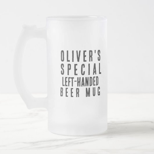 Verlassen handwerkliches Geschenk Funny Mattglas Bierglas (Links)