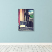 Verlassen hinter leinwanddruck (Insitu (Holzboden))