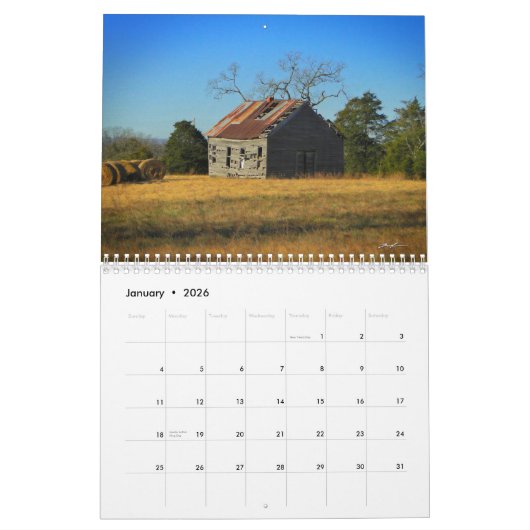 Verlassen im Ozarks Kalender (Jan 2026)