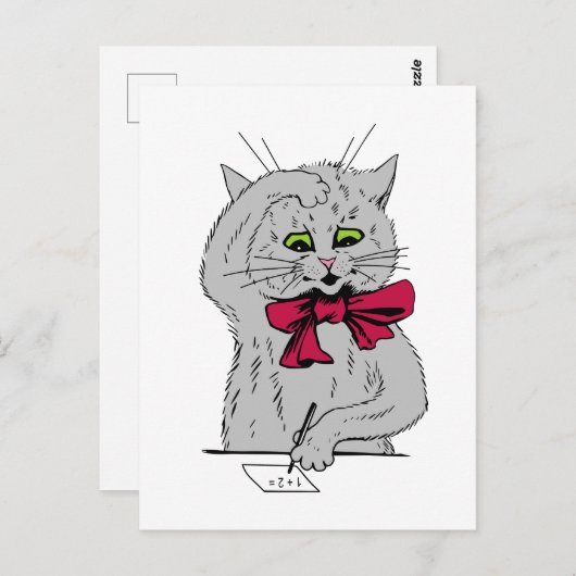 Verlassen Mathematikkatze Postkarte (Vorne/Hinten)