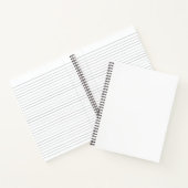 Verlassen Minimalistisches Monogramm weiß Notizblock (Innenseite)