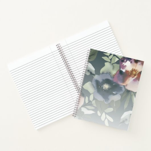 Verlassen Name für Monogramm-Skriptname Wasserfarb Notizblock (Innenseite)