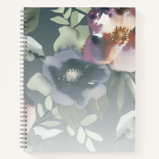 Verlassen Name für Monogramm-Skriptname Wasserfarb Notizblock (Vorderseite)