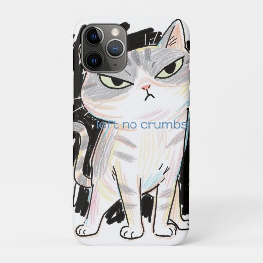 "Verlassen No Crumbs" Cat iPhone 11 Pro Fall Case-Mate iPhone Hülle (Rückseite)