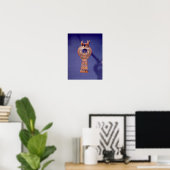 Verlassen Ohrring aus Paarbildern mit Poster (Heimbüro)