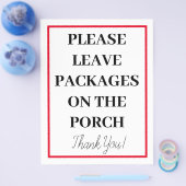 Verlassen Paket auf Porch Bitte unterschreiben Flyer (Einzeln)