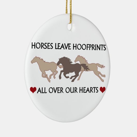 Verlassen Pferde Hoofprints Keramik Ornament (Rechts)