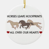 Verlassen Pferde Hoofprints Keramik Ornament (Vorne)