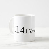 Verlassen Pi - 3.14... Kaffeetasse (Vorderseite Links)