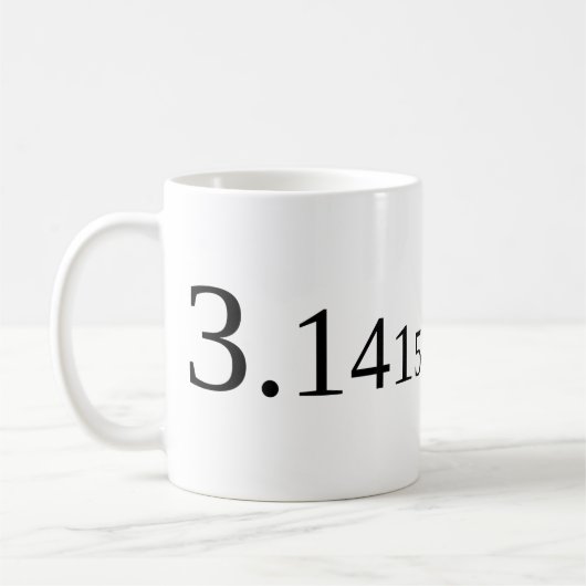Verlassen Pi - 3.14... Kaffeetasse (Links)