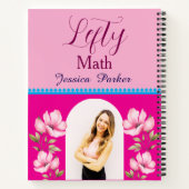 Verlassen Pink-Mathe-Blumenschulangebot Notizblock (Rückseite)