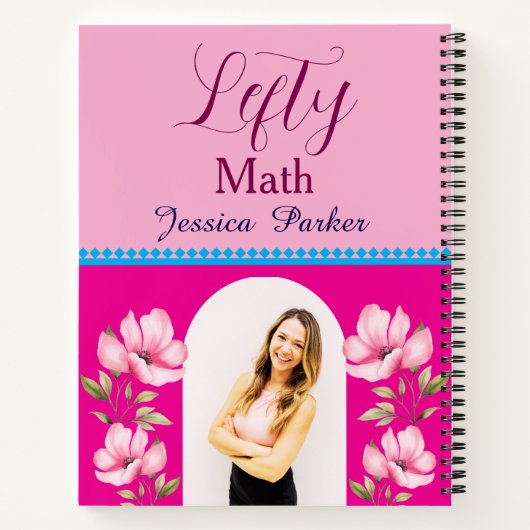 Verlassen Pink-Mathe-Blumenschulangebot Notizblock (Rückseite)