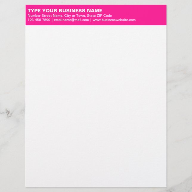 Verlassen Schlichte Texte zu rosa Überschrift Briefbogen (Vorderseite)