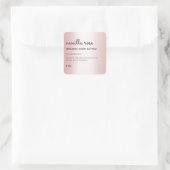 Verlassen Side Margin Rose Gold Body Butter Labels Quadratischer Aufkleber (Tasche)