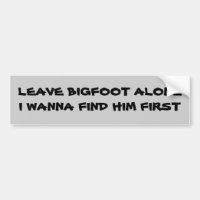 Verlassen Sie Bigfoot allein