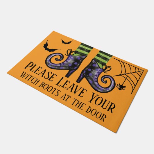 Verlassen Sie bitte Ihre Hexe-Stiefel an der Tür Fußmatte (Schrägansicht)