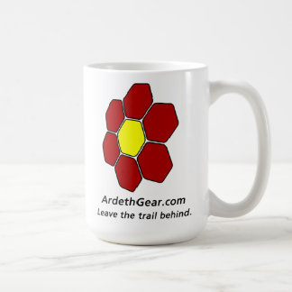 Verlassen Sie die Spur hinten Kaffeetasse