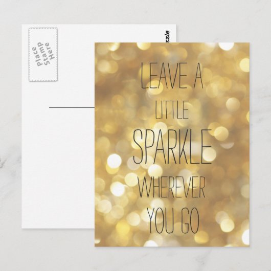 Verlassen Sie einen wenigen Schein - Gold Postkarte (Vorne/Hinten)