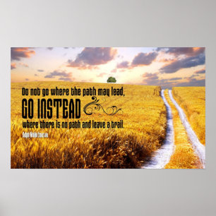 Verlassen Sie einer Spur motivierend Plakat