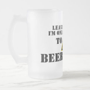 Verlassen Sie mich allein - mürrische Bier-Tasse Mattglas Bierglas