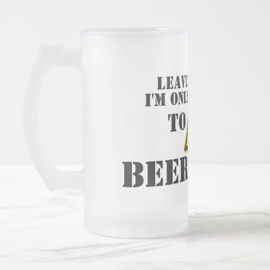 Verlassen Sie mich allein - mürrische Bier-Tasse Mattglas Bierglas (Links)