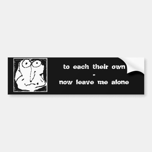 verlassen Sie mir alleinAutoaufkleber Autoaufkleber (Vorne)