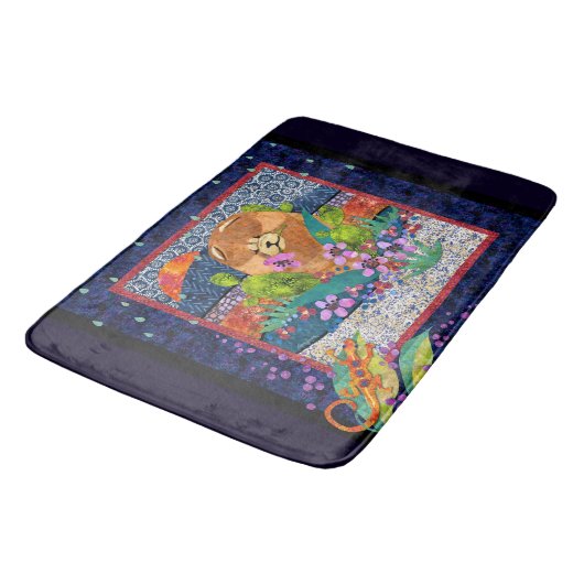 VERLASSEN Sie REGEN-DUSCHE Chow-Chow Kiste oder Badematte (Schrägansicht)