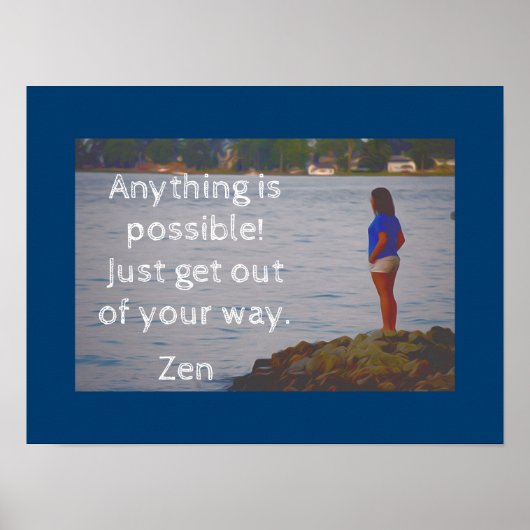 Verlassen Sie sich - Zen-Kunstdruck - Zitat Poster (Vorne)