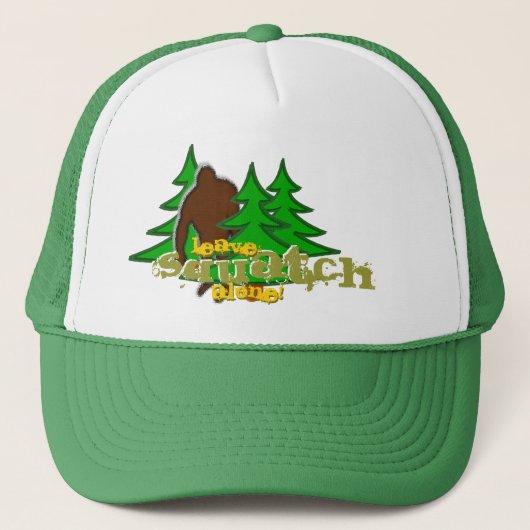 Verlassen Sie Squatch allein! Truckerkappe (Vorderseite)