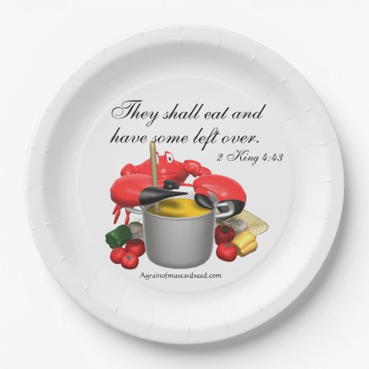 Verlassen Übers 2 Könige 4:43 Pappteller (Vorderseite)