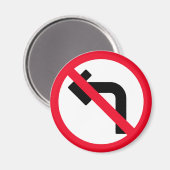 Verlassen Umwandlung verboten | Red Circle Sign | Magnet (Vorderseite/Rückseite)