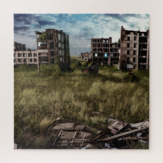 verlassen | Urban Post Apocalypse Gebäude Puzzle (Vertikal)