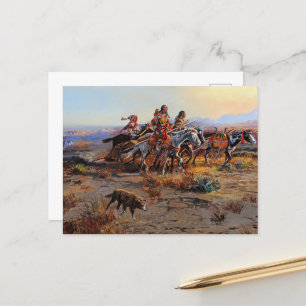 Verlassen von Charles Marion Russell Postkarte