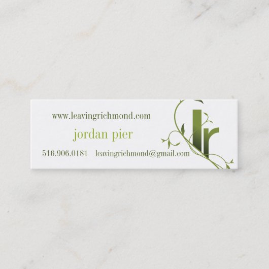 Verlassen von Richmond-Karten Mini Visitenkarte (Vorderseite)