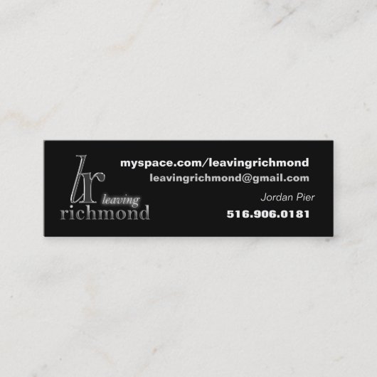 Verlassen von Richmond-Visitenkarte Mini Visitenkarte (Vorderseite)
