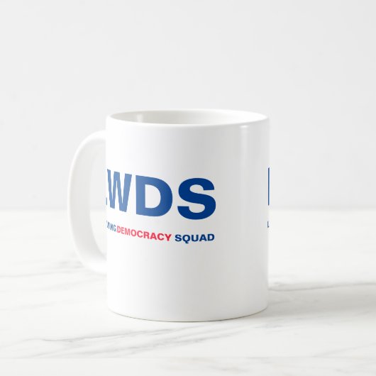 Verlassen Wing Democracy Squad Kaffeetasse (Vorderseite Links)