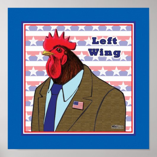 Verlassen Wing-Rooster Poster (Vorne)