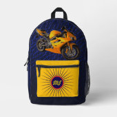 Verlassen Yellow-Motorrad-Monogram-Schulboys Bedruckter Rucksack (Vorderseite)