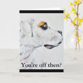 Verlassend Arbeit, Boxer-Dog-Karte Karte (Gelbe Blume)