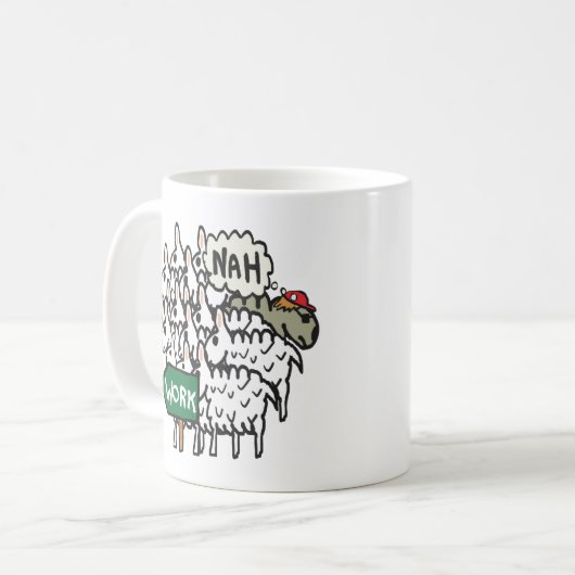 Verlassend Arbeit Kaffeetasse (Vorderseite Links)