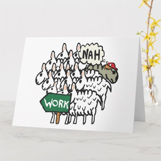 Verlassend Arbeit Karte (Gelbe Blume)