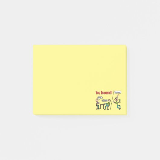 Verlassend Arbeit Post-it Klebezettel (Vorderseite)