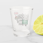 Verlassend Arbeit Schnapsglas (Rückseite)