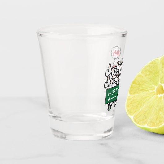 Verlassend Arbeit Schnapsglas (Links)