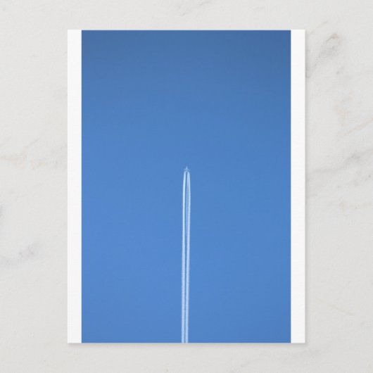 Verlassend auf einem Jet-Flugzeug Postkarte (Vorderseite)