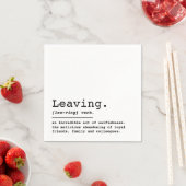 Verlassend Definition Serviette (Beispiel)