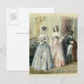 Verlassend für den Ball, 1830-48 Postkarte (Vorne/Hinten)